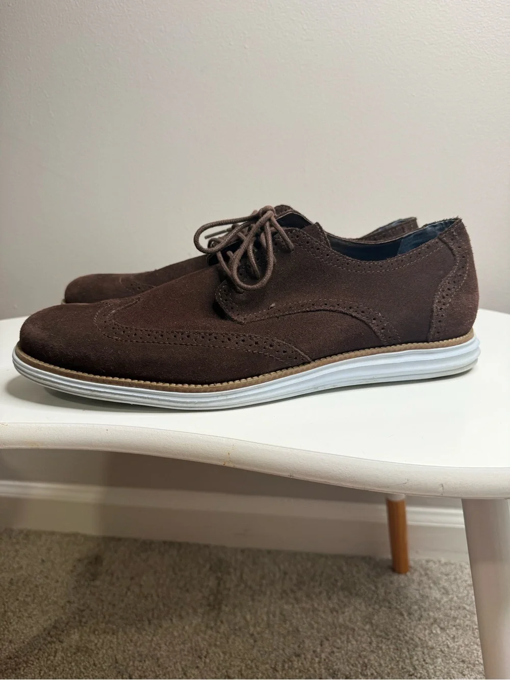 Skechers Mark Nason Men's Chocolate Brown Suede Wingtip Derbys